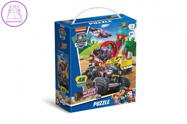 Puzzle Tlapková patrola/Paw Patrol Záchrana na kolech 32x23cm 48 dílků v krabičce 15x18x6cm Puzzle Tlapková patrola/Paw Patrol Záchrana na kolech 32x23cm 48 dílků v krabičce 15x18x6cm