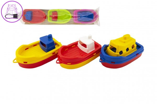 Loď/Člun do vody 3ks plast 14cm v sáčku 12m+ Loď/Člun do vody 3ks plast 14cm v sáčku 12m+