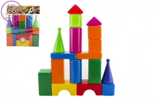 Stavebnice kostky velké 18ks plast v sáčku 40x53x8cm Stavebnice kostky velké 18ks plast v sáčku 40x53x8cm