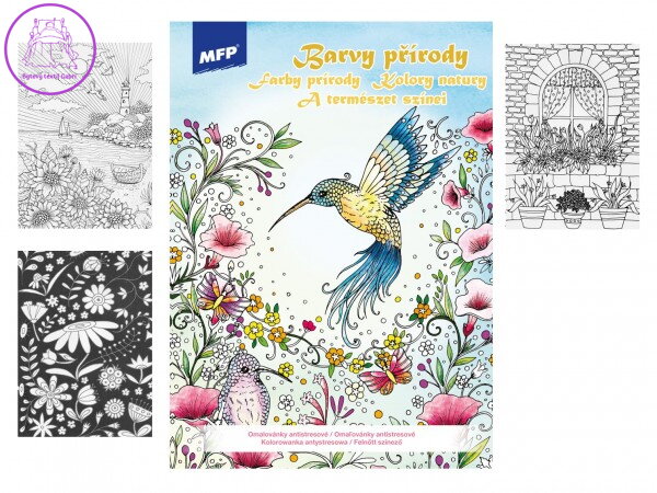 Omalovánky antistresové Barvy přírody 21x29cm Omalovánky antistresové Barvy přírody 21x29cm