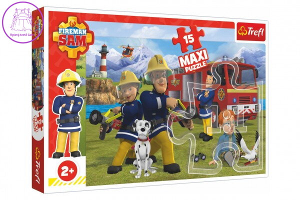 Puzzle maxi 15 dílků Požárník Sam - Tým v akci 60x40cm v krabici 40x27x5cm 24m+ Puzzle maxi 15 dílků Požárník Sam - Tým v akci 60x40cm v krabici 40x27x5cm 24m+