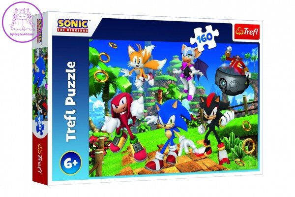 Puzzle Sonic a přátelé/Sonic The Hedgehog 41x27,5cm 160 dílků v krabici 29x19x4cm Puzzle Sonic a přátelé/Sonic The Hedgehog 41x27,5cm 160 dílků v krabici 29x19x4cm