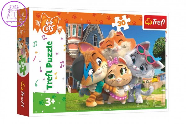 Puzzle Přátelství v zemi koček/44 cats 27x20cm 30 dílků v krabičce 21x14x4cm Puzzle Přátelství v zemi koček/44 cats 27x20cm 30 dílků v krabičce 21x14x4cm