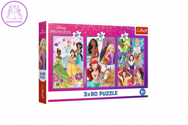Puzzle 3x80 Princezny Disney - Princezniny přátelé 18x27,5cm v krabici 29x19x4cm Puzzle 3x80 Princezny Disney - Princezniny přátelé 18x27,5cm v krabici 29x19x4cm