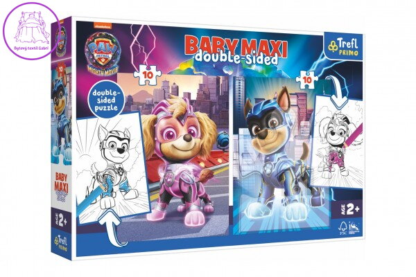 Puzzle MAXI oboustranné 2x10 dílků Hrdinští psi Tlapková patrola/Paw patrol v krab. 40x27x6cm 24m+ Puzzle MAXI oboustranné 2x10 dílků Hrdinští psi Tlapková patrola/Paw patrol v krab. 40x27x6cm 24m+