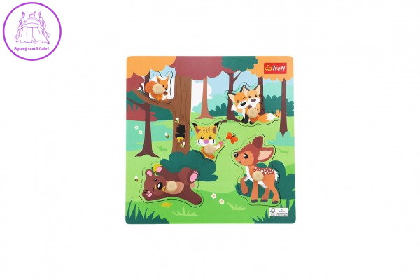 Vkládačka/Puzzle deskové obrysové zvířátka lesní 22x22cm ve fólii 18m+ Vkládačka/Puzzle deskové obrysové zvířátka lesní 22x22cm ve fólii 18m+