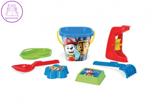 Sada na písek 7ks plast Paw Patrol/Tlapková patrola v síťce 20x30x18cm 12m+ Wader