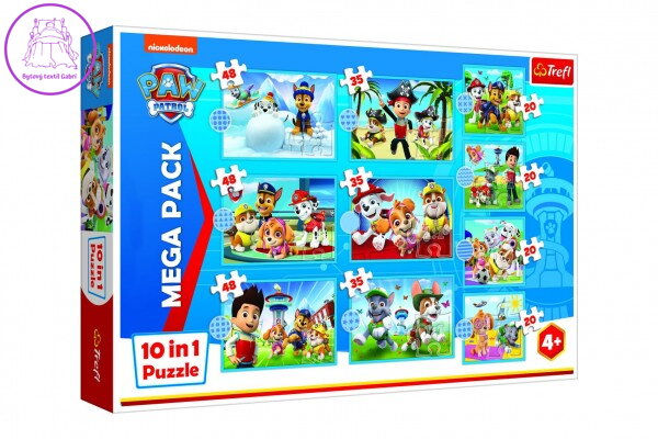 Puzzle Paw Patrol Tlapková Patrola 10v1 Spolehlivý tým v krabici 40x27x6cm Puzzle Paw Patrol Tlapková Patrola 10v1 Spolehlivý tým v krabici 40x27x6cm