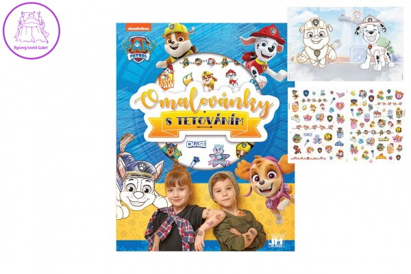 Omalovánky s tetováním A4 Tlapková patrola/Paw patrol v sáčku 21x28cm Omalovánky s tetováním A4 Tlapková patrola/Paw patrol v sáčku 21x28cm