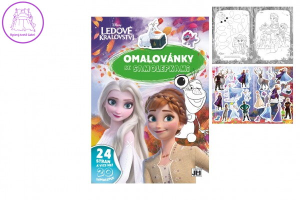 Omalovánky se samolepkami Ledové království/Frozen  A4 21x30cm