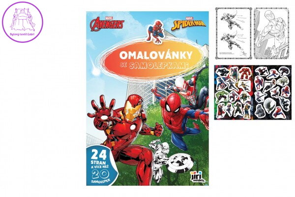 Omalovánky se samolepkami A4 Marvel 21x30cm Omalovánky se samolepkami A4 Marvel 21x30cm