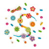 Bigjigs Toys Sada dřevěných korálků Summer Flowers