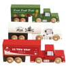Le Toy Van Set dřevěných nákladních aut s přívěsy