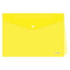 Obal s patentkou - rozšířitelný PP/A4, průhledný/žltý