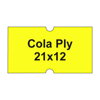 Etikety cen. COLA PLY 21x12 hranaté - 1250 etikiet/kotúčik, žlté