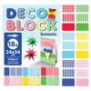 Blok dekoračního papíru - výkres DECO BLOCK B4 24x34 cm, 250g (18 ks) mix 6 vzorů/x3
