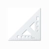 Trojúhelník KOH-I-NOOR transparentní s ryskou a šablonou, 16 cm