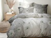 Ložní povlečení flanelové Stanex pampeliška šedá (LS401), 140 x 220 + 90 x 70, Knoflíkové