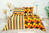 Ložní povlečení bavlněné Stanex orange (LS219), 140 x 200 + 90 x 70, Knoflíkové