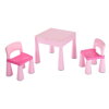 Dětská sada stoleček a dvě židličky NEW BABY růžová, Růžová