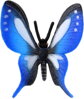Motýl tropický Papilio / Otakárek modrý 5cm zvířátko plastová figurka Zooted