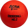 ACRA Míč Rubber Dodgeball vybíjená červený vel. 2