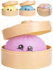 Knedlíček Kawai Squishy Dumpling mačkací antistresový knedlík v košíku