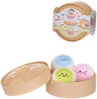 Knedlíček Kawai Squishy Dumpling mačkací antistresový knedlík 3ks v košíku