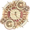 ROBOTIME Rokr 3D dřevěné puzzle Nástěnné hodiny Zodiac 168 dílků
