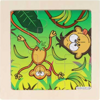Dřevěné puzzle Džungle s opicemi 9 dílků