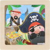 Dřevěné puzzle Pirátský podklad 9 dílků