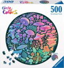 RAVENSBURGER Kulaté puzzle Kruh barev: Houby 500 dílků