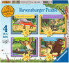 RAVENSBURGER Puzzle Gruffalo: Pohádkové příběhy 4v1 (12, 16, 20, 24 dílků)