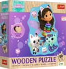 TREFL Dřevěné obrysové puzzle Gábinin kouzelný domek: Veselá Gábinka 50 dílků