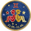 CURIOSI Kulaté puzzle Zvěrokruh: Blíženci 33 dílků
