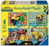 RAVENSBURGER Puzzle Mimoni a monstra 4v1 (12, 16, 20, 24 dílků)