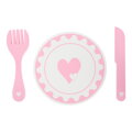 small foot Sada talířů s příbory Srdce