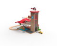 2Kids Toys Dřevěná garáž s vláčkodráhou