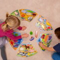 2Kids Toys Dřevěné puzzle Kruh propojitelné 6 v 1