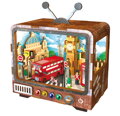 2Kids Toys 3D dřevěná skládačka Retro TV Londýn
