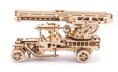 Ugears 3D dřevěné mechanické puzzle UGM-11 Náklaďák s požárním žebříkem
