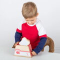 Bigjigs Toys Dřevěný toaster růžový