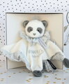 Doudou Dárková sada - plyšový muchláček panda 20 cm