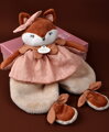 Doudou Dárková sada Plyšový muchláček liška Mina 29 cm