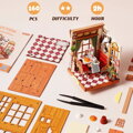 RoboTime 3D dřevěná skládačka Miniatura domečku Bistro na Champs-Élysées