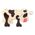 Fauna Dřevěné vkládací puzzle z masivu velká kravička