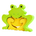 Fauna Dřevěné vkládací puzzle z masivu velká žába