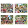 HOP Puzzle Den na farmě 4x250 velkých dílků