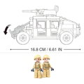 Sluban Army Model Bricks M38-B0837 Hummer bojový off road - poškozený obal