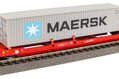 Piko Kontejnerový vagón T3000e s 1 návěsem PNO a 1 40' kontejnerem Maersk - 24619